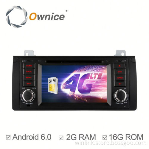 Wholwsale ownice Quad core android 6.0 Car stereo for BMW E39 M5 5 Series support rear camera dvr Mirror